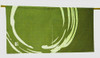 Kyoto Enso Maru Pattern Noren Door curtain Roketsu dye Green 85x43cm Japan