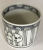 Kutani yaki Sobachoko Cup Bowl Handpaint underglaze Sumi Gosu Dram Japan