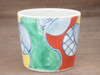 Kutani yaki Sobachoko Cup Bowl Handpaint Overglaze enamel Hineri Marumon Red