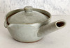 Kyusu Kyo Kiyomizu yaki ware Tea pot Ash White Glaze Handcraft Japan 230ml