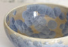 Tea Bowl Matcha Chawan Kyo Kiyomizuyaki ware Silver Blue Crystal Kyoto Japan