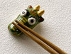 Raku yaki Hashioki Chopstick rest Kiyomizu yaki Doragon Chinese Zodiac Japan