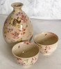 Sake cup and Bottle set Kyo Kiyomizu yaki ware Guinomi Tokkuri Japan Hana Biyori