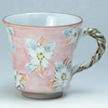 Kyo Kiyomizu yaki ware Mug Coffee Tea Cup Made in Japan Sakura Cherry Pink