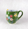 Kyo Kiyomizu yaki ware Mug Coffee Tea Cup auspicious Owl Fukuro Handpaint Japan