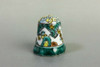 Thimble Kutani yaki porcelain Handpaint Overglaze enamel Bird Made in Japan