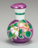 Kutani yaki porcelain Soy sauce bottle pot purple glaze Kacho Flower butterfly