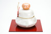 Kutani yaki porcelain Kagami Mochi Japanese New Year Ornament Ginsai Silver foil Handcraft Japan Limited