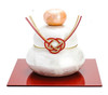 Kutani yaki porcelain Kagami Mochi Japanese New Year Ornament Ginsai Silver foil Handcraft Japan Limited