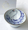 Arita Hasam porcelain Kotohogi Rice Bowl Kurawanka Crane Motif Handcraft Japan