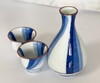 Arita yaki porcelain Sake Cup Bottle set Guinomi Tokkuri Running water pattern
