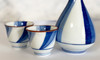 Arita yaki porcelain Sake Cup Bottle set Guinomi Tokkuri Running water pattern