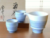 Arita yaki porcelain Sake Cup Bottle set Guinomi Tokkuri Ito Yarm Motif Japan