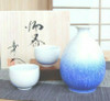 Arita yaki porcelain Sake Cup Bottle set Guinomi Tokkuri Aizome Suiteki Japan