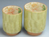 Yunomi Kyo Kiyomizu yaki pottery Japanese tea cup set night-blooming cereus