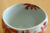 Kutani Japanese Ippuku Tea Bowl Cup Yunomi Chawan Flower party Red paint Japan