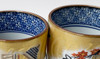 Yunomi Kyo Kiyomizu yaki Japanese tea cup set The tale of Genge handpaint Japan