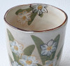 Yunomi Kyo Kiyomizu yaki Japanese pottery tea cup Hanakiko Narcissus Flower