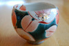 Kutani Japanese Ippuku Tea Bowl Cup Yunomi Chawan Camellia OverglazeEnamel Japan