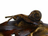 Bunchin Japanese Copper Paperweight Calligraphy Handcaft snails motif Japan