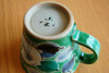 Kutani yaki Mug Tea Coffee Soup Cup Handpaint camellia Green Made in Japan