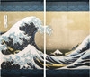 Noren Tapestry Hanging Door curtain Hokusai Pair Great Wave off Kanagawa japan