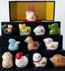 Zodiac Chinese fortune Japanese pottery Cute 4 stage New year ornaments Japan