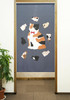 Noren Tapestry Japanese Hanging door curtain Cat Neko Japan Fashion Cat Japan