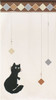 Noren Tapestry Japanese Hanging curtain Cat Neko Japan Black Cat diamond Japan