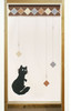Noren Tapestry Japanese Hanging curtain Cat Neko Japan Black Cat diamond Japan