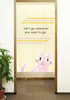 Noren Tapestry Japanese Hanging door curtain Cat Neko Japan Cats Let's Go Japan