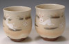 Yunomi Kyo Kiyomizu yaki Japanese tea cup set japan Usagi Parent Child rabbit