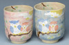 Yunomi Kyo Kiyomizu yaki ware Japanese tea cup set japan Lovley Owl Fukuro