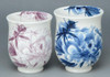 Yunomi Kyo Kiyomizu yaki porcelain Japanese tea cup set Gorgeous Botan peony