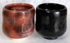 Yunomi Kyo Kiyomizu yaki ware Japanese tea cup set japan Kuro Aka Raku Red Black