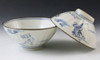 Pair Japanese Chawan Rice Bowl Kyo Kiyomizu yaki ware Choju Giga Kozanji Japan