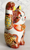 Maneki neko Japanese Lucky cat Kutani yaki ware Mori Komon pattern 4' Japan