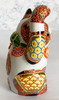 Maneki neko Japanese Lucky cat Kutani yaki ware Mori Komon pattern 4' Japan