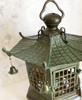 Toro Japanese Bronze Hanging Lantern Takaoka Craft Hexagon Check pattern Japan