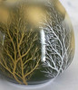 Kutani yaki ware Japanese Flower pot Vase Gold cloud Grove tree motif Japan