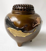Koro Japanese Bronze Incense burner Takaoka Tamagata Koi Carp motif Japan