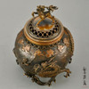 Koro Japanese Bronze Incense burner Takaoka Unryu Dragon Clowd Japan