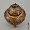 Koro Japanese Bronze Incense burner Takaoka Kacho Flower Bird Jomi Japan