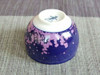 Guinomi Arita yaki ware Japanese pottery Sake Cup Purple Pink dot Japan
