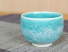 Guinomi Arita yaki ware Japanese pottery Sake Cup Sky blue Glaze Kinyo Japan