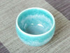 Guinomi Arita yaki ware Japanese pottery Sake Cup Sky blue Glaze Kinyo Japan