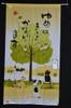 Noren Japanese hanging hanging curtain Fukuro Neko owl & cat 150*80cm from japan