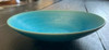 Shigaraki yaki Toruco Turquoise Blue Japanese pottery Big Bowl Plate 25cm Japan