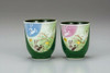 Yunomi Kutani yaki Japanese Pottery Tea cup set Rabbit Moon Usagi Japan