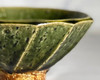 Pair Japanese Chawan Rice Bowl Kyo Kiyomizu yaki ware Oribe Green Japan